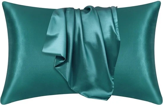 Set di cuscini di tessuto satino morbido - 2 pezzi - copertura per cuscino a forma rettangolare - copertura per cuscino a forma di involto - copertura per cuscino - 51x76cm