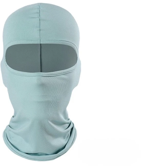 Due pezzi di maschera da vento per bicicletta, copertura completa di respirazione per il collo sportivo, copertura per motocicletta crema solare per il capo, adatta per l'uso esterno in bicicletta - Verde chiaro