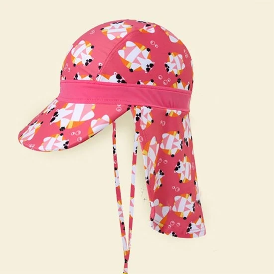 Cappello per bambino - Cappello per bambino per esterno - Cappello per bambino da 1 a 10 anni - Con cintura di visiera regolabile - Protegge viso e collo - Adatto per giocare al mare, nuotare, viaggiare