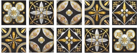 Set di 10 adesivi per pavimento autoadesivi 15 x 15 cm decorazione per pavimento adesivi per parete per casa, bagno, impermeabili in PVC, decorazione per parete in cucina, olio resistente, adatti per soggiorno, cucina, bagno, decorazione.