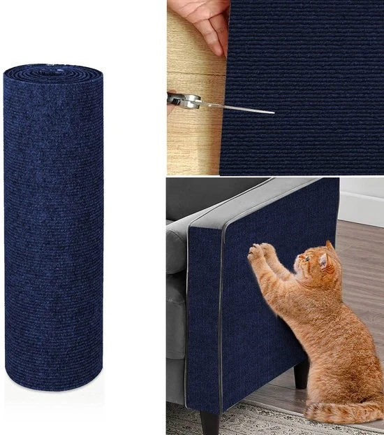 Mat per gatti - Matto autoadesivo per gatti - Matto autoadesivo tagliabile per gatti - Matto autoadesivo resistente e non danneggiabile per gatti - Per la protezione di tappeti, divani, coprimaterassi (30x100cm)