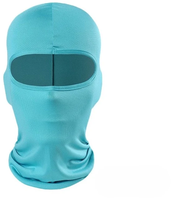 Due pezzi di maschera di vento per bicicletta, copertura completa di respirazione per il collo sportivo, copertura per motocicletta crema solare per il capo, adatto per l'uso all'aperto in bicicletta - Blu chiaro