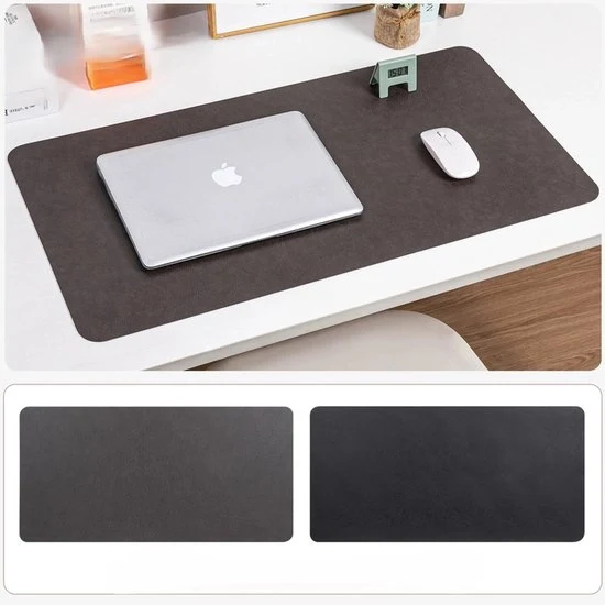 Sostegno da scrivania multifunzionale in pelle, cuscino per mouse in pelle, lavagna da disegno liscia, protezione antiscivolo per scrivania, tappetino per tastiera laptop impermeabile e bagnato per ufficio e casa (80cm*40cm) - nero
