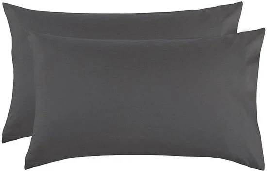 Set di 2 cuscini copri - Dimensioni 51*92cm - Copri cuscino in 100% poliestere con chiusura a sacco - Resistente alle pieghe, incolore, resistente alle macchie copri cuscino - Grigio scuro - 20*36in (51*92cm)