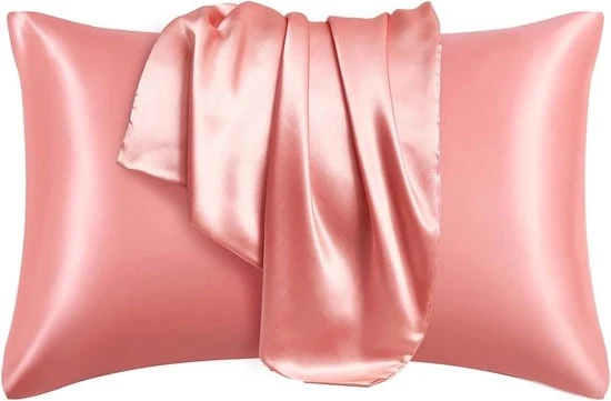 Set di cuscini in seta morbida e liscia - 2 pezzi - copertura per cuscino a forma rettangolare - copertura per cuscino a forma rettangolare - 51x76cm