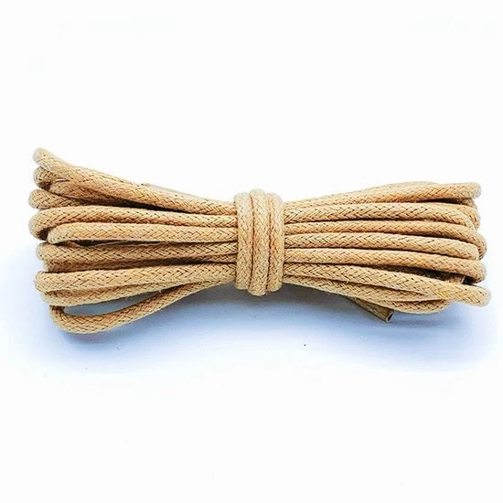 2 paia di cavi in cotone di 60 cm - Cavi in cotone cerchiati di 2,5 mm - Cavi cerchiati robusti - Cavi in cotone duraturi - Cavi per stivali - Cavi in pelle impermeabili - Per scarpe e stivali eleganti
