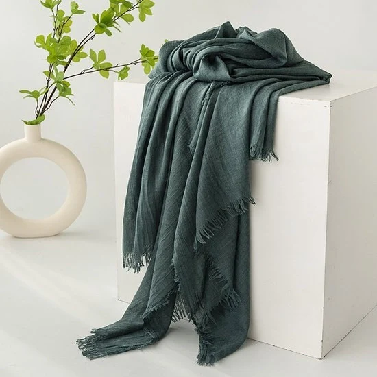 Sjaal donna estivo, lenti e estivo, colori lisci, protezione solare, ombrelloni, sjaal donna, foulard, grande lunga sjalet leggera di seta 74”×39” - verdura - 190*100cm