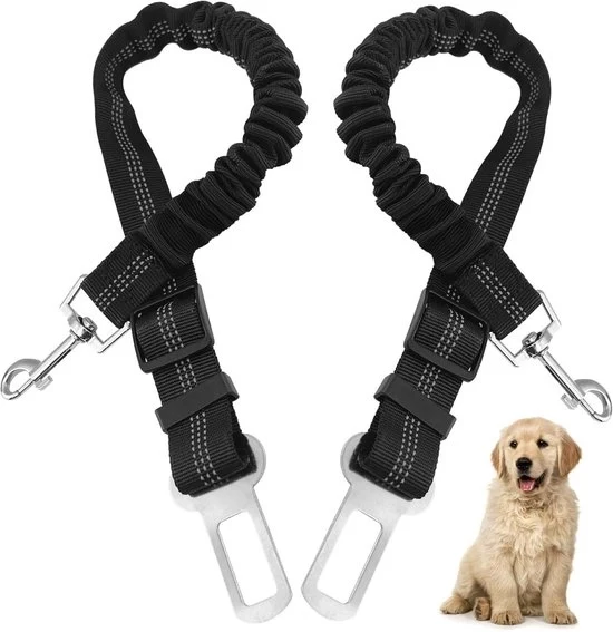 Cintura di Sicurezza per Cani Adattabile per Auto con Assorbimento dell'Impatto