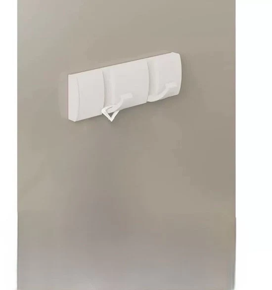 Capocapello da parete, porta a sospensione, capocapello con ganci estensibili, grucce in alluminio spazierabili, rastrelliera per ingresso, bagno, cappello, asciugamano - Bianco-2 ganci.