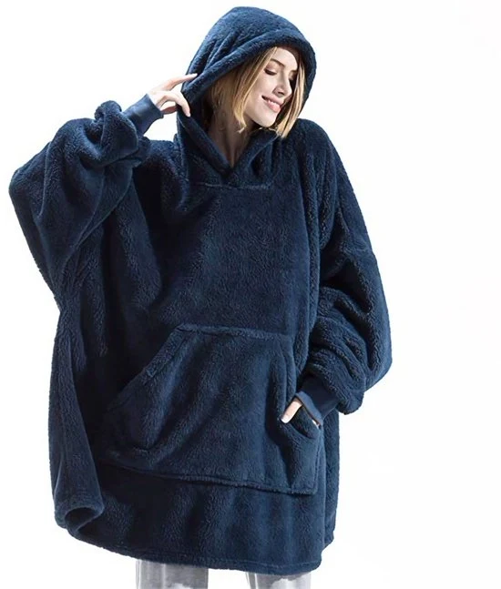 Pantaloni da casa con cappuccio e coperta morbida - Adatto per adulti, uomini, donne e ragazzi - Cappuccio con tasche e maniche - Coperta morbida con cappuccio per ambienti interni