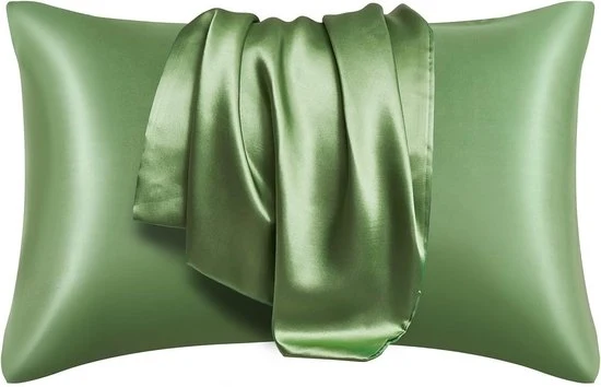 Set di cuscini in seta morbida e liscia - 2 pezzi - copricuscino in seta liscia imitazione - cuscino avvolgibile - copricuscino letto - copricuscino rettangolare - rivestimento letto - multicolore - adatto per la cura dei capelli, serie Home - 51x66cm