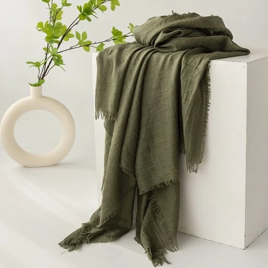 Sjaal donna estivo, lenti e estivo, colori uniformi, protezione solare, ombrelli per la testa, sjaal donna, grande e lungo sjaal leggero di rete 74”×39” - Mosgroen - 190*100cm