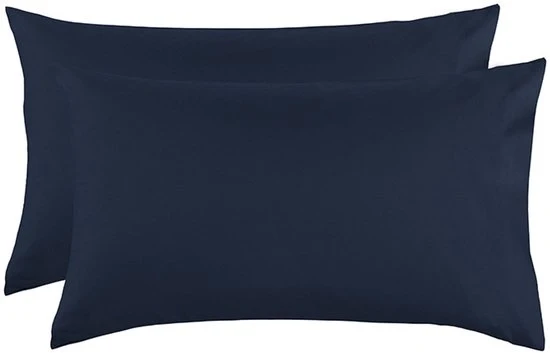2 pacchi di cuscini copritela - Dimensioni 51*76cm - Copritela di cuscino in 100% poliestere con chiusura a sacco - Resistente alle pieghe, colore stabile, resistente ai graffi copritela di cuscino - Blu scuro - 20*30in(51*76cm)