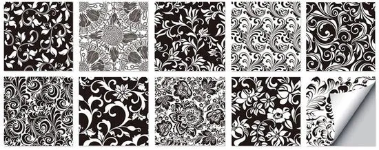 Set di 10 adesivi per piastrelle autoadesivi 15 x 15 cm decorazione per piastrelle adesivi per parete per casa, bagno, impermeabili ad PVC, decorazione per parete impermeabile, adatta per soggiorno, cucina, bagno, decorazione.