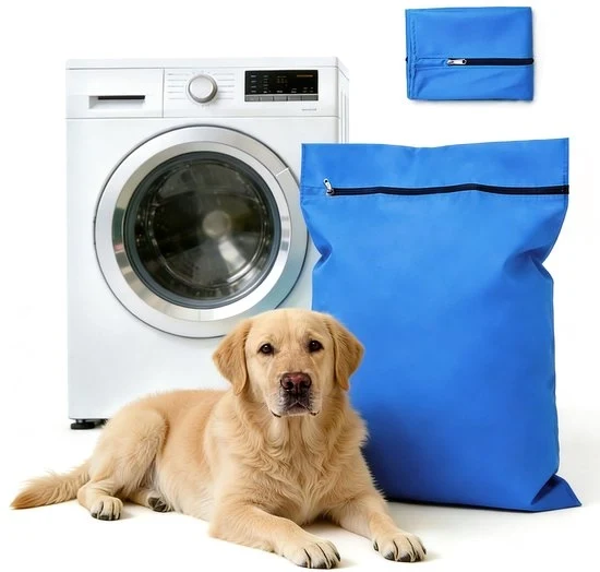 Asciugamani per animali domestici - Asciugamani di twill poliestere - Grandi asciugamani con cerniera - Prevenzione dei capelli degli animali che ostruiscono gli asciugamani - Asciugamani per animali domestici - Ideali per cani e gatti (70x80cm) - blu