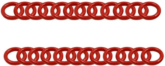 Anello di sigillazione in silicone 9,5mm OD - Antistatico - Resistente all'olio - Resistente al calore - 30 pezzi - Anello di sigillazione