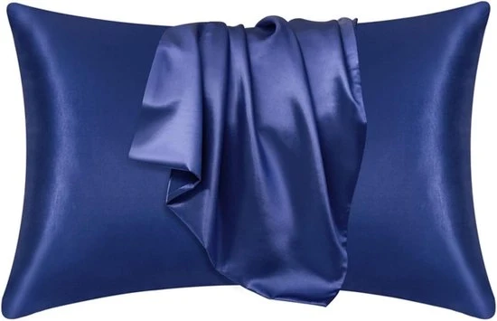 Set di cuscini in seta morbida e liscia - 2 pezzi - copertura di cuscino a forma rettangolare - fodera di letto - copertura di cuscino a forma di involto - dimensioni 51x76cm