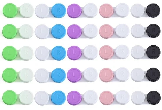 Set di lenti a contatto da 25 pezzi - Contenitore per lenti a contatto - Set di lenti - Supporto per lenti - Ideale per portare con sé - Ideale per la borsa a mano - Modello REWYTAZ