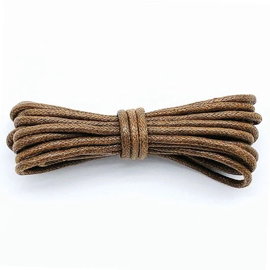2 paia di cordoncini di cotone lunghe 120 cm - Cordoncini rotondi di 2,5 mm - Cordoncini robusti rotondi - Cordoncini resistenti - Cordoncini per stivali - Cordoncini in pelle impermeabili - Per scarpe e stivali eleganti