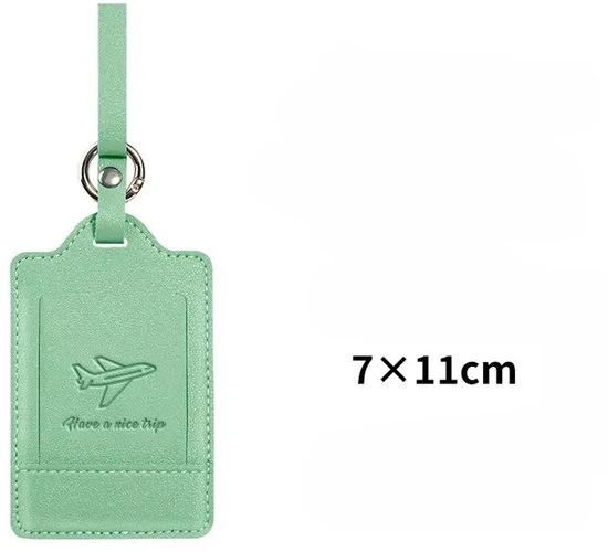 Set di 3 etichette per bagaglio, etichette in PU per valigie, etichette con cartellino di nome, visibili, resistenti, accessori per viaggiatori - verdure