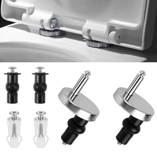 Sostituzione Serratura in Acciaio Inox - Serrature per WC - Accessori per Serrature WC - Attacchi per Serrature WC - Universali Serrature e Viti per WC - Adattabili - Facili da Installare - per WC (kit di installazione 2)