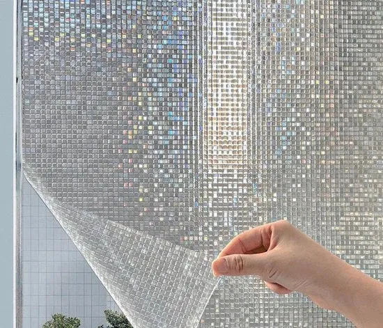 Foglia di Parete per la Privacy - Foglio di Vetro Ondulato - Controllo Termico Statico senza Adesivi - Foglia Decorativa con Protezione Solare - Adatto per Bagno, Salotto, Appartamento in Affitto - 50CMx2M