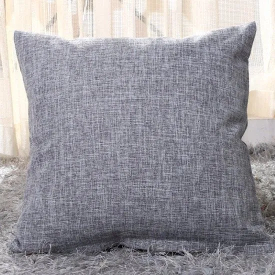 Cuscini quadrati in lino - 2-pack - 55x55cm - Cuscini per esterni - Decorazione per la casa - Con chiusura a rilascio rapido invisibile - Adatto per divano letto, ufficio - Grigio scuro