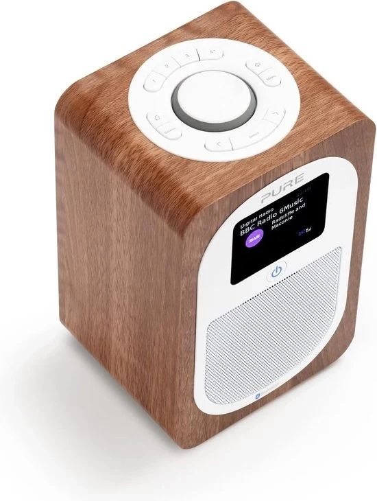 Radio digitale - Radio (DAB+ DAB FM timer di sveglia contatore countdown 30 ore durata batteria) - Noce di walnuts