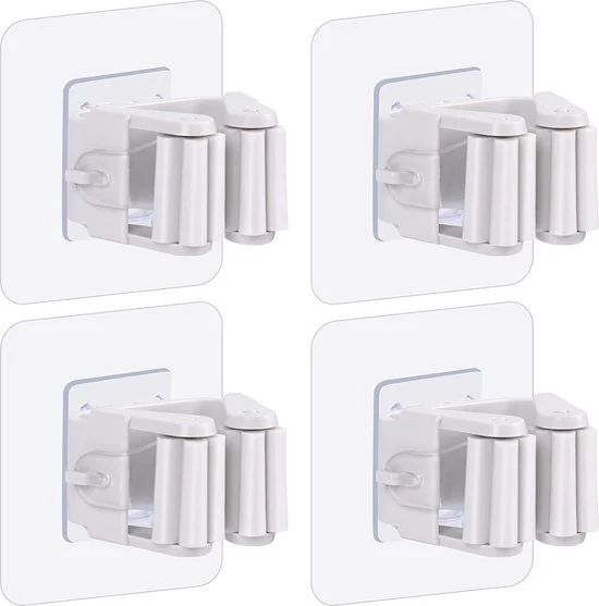 Pannello per Asciugamani 4 Pack, Appendi Asciugamani con Adesivo Autoattacco, Appendi Asciugamani per Ospitare e Organizzare la Spazialità della Stanza da Lavaggio, la Stanza da Bagno, la Cassetta e la Cucina - Bianco