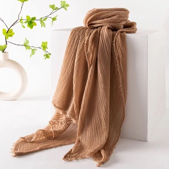 Schiacciatina per donne, lenti e estivi, colori uniformi, protezione solare, coperture per la testa, schiacciate per donne, sciarpe per la testa, grande lunga schiacciatina leggera di gesso 74”×39” - Caffè chiaro - 190*100cm
