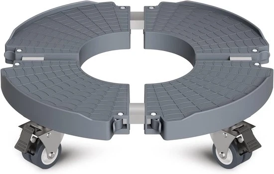 Rollatore per piante - 200 kg di capacità di carico - adatto per interni ed esterni - 1 pezzo - grigio - Ø 40-57 cm