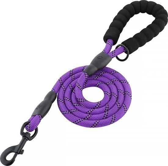 Cintura per Cani, Cintura di Addestramento per Cani, Rivestito, Maniglie Morbide, Corda per Cuccioli e Cani Piccoli e Medi, 1,5 Metro - Blu Scuro - 150cm*1.2cm