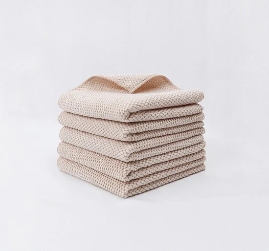 Set di asciugamani di microvezza, assorbenti, riutilizzabili, 5 pezzi, 30x30cm, senza pelucchi, adatti per pulire auto, cucina e casa.
