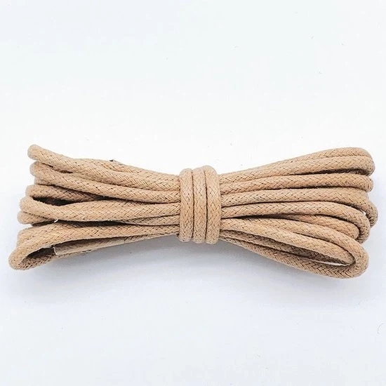 2 paia di cordoni di cotone lunghe 120 cm - Cordoni rotondi di 2,5 mm - Cordoni robusti rotondi - Cordoni duraturi - Cordoni per stivali - Cordoni impermeabili in pelle - Per scarpe e stivali eleganti