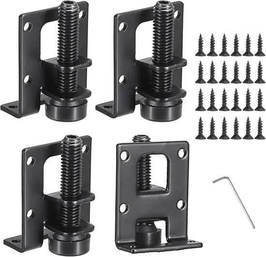 Piedini di livellamento per mobili in acciaio resistenti, regolabili - 4pz M10 per tavoli, rastrelliere, armadi, tavolate, nero