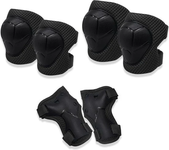 Set di protezione per bambini/ragazzi - Protezioni ginocchia per bambini, protezioni cavi, protezioni polso - Set di protezione 6-in-1 per bambini - Per scale, pattini, pattini inline - Adatto per bambini dai 3 ai 8 anni