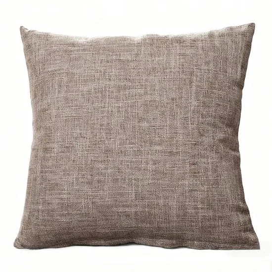 Due coperte per cuscini decorativi - stile rustico boerderia - arredamento di stile boho - copertura di cuscino in lino spesso - copertura quadrata - con chiusura velcro invisibile - adatto per divano letto, ufficio (55x55 cm)