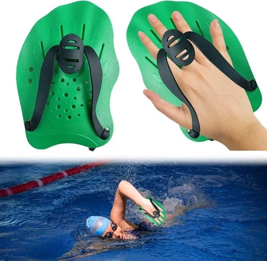 Pedali da nuoto adattabili - Pedali da nuoto in silicone - Pedali da nuoto per allenamento - Pedali da nuoto per allenamento con acqua - Attrezzatura di allenamento per nuoto - Accessori - Adatto per adulti - Unisex - 20x13,5 cm - Verde - 20*13.5cm