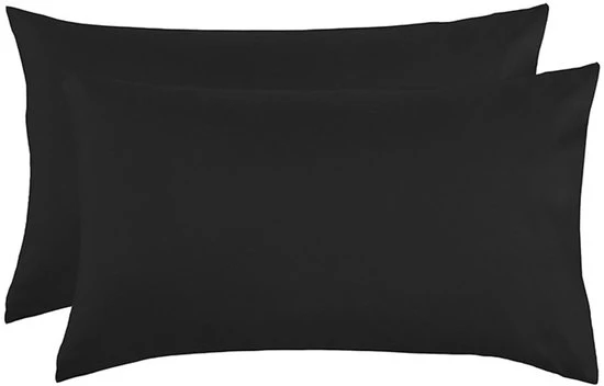 Set di 2 cuscini copri - Dimensioni 51*92cm - Copri cuscino in 100% poliestere con chiusura a imbuto - Resistente alle pieghe, colore stabile, resistente alle macchie copri cuscino - Nero - 20*36in (51*92cm)