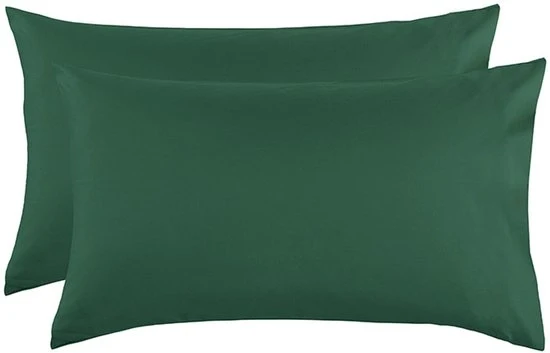 Set di 2 cuscini copritela - Dimensioni 51*76cm - Copritela di cuscino in 100% poliestere con chiusura a sacchetto - Resistente alla piega, resistente ai colori, resistente alle macchie - Verde scuro - 20*30in (51*76cm)