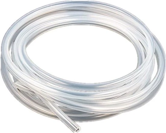 Tubo di Silicio - 6 mm ID - Sicuro per l'Alimentazione - Translucido - 7 mm OD - Guaina di Gomma per Tubi di Aspirazione - Silicio - Adatto per Pompa di Trasferimento - 10 ft. - 3 m