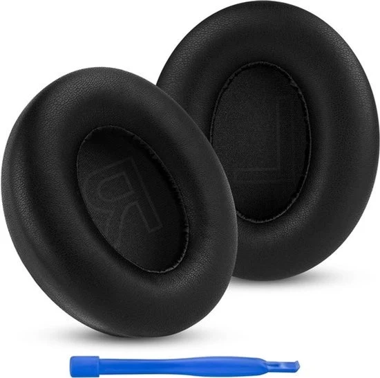 Orecchini di sostituzione per cuffie auricolari - Isolamento acustico - Membrana di gelatina - Nero - Comfort - Adatto per Soundcore Life Q20, Q20+, Q20i - Membrana di gelatina nera - Orecchini di sostituzione per cuffie auricolari con isolamento acustico
