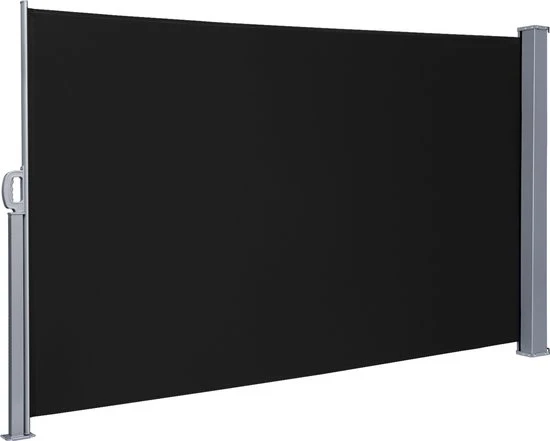 Ombrello laterale – 160 x 300 cm – Schermo vento regolabile – Ripiegabile – ROLLABILE – Zonterzo – Esterni, Spiaggia, Patio, Balcone, Campeggio - Protezione – Ombrello laterale – Resistente al tempo - Antracite