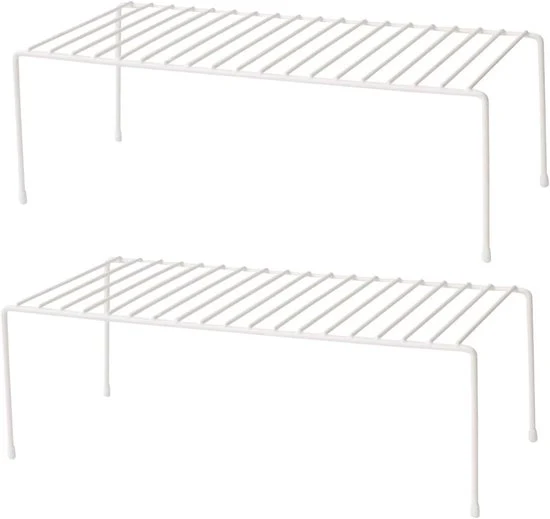 Organizzatore per armadi cucina - ripiano di archiviazione - 2 pezzi