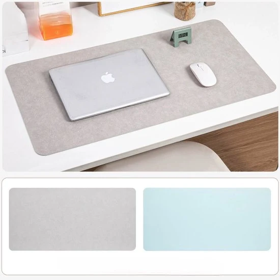 Ottomano multifunzionale per scrivania, panno da tastiera per laptop, protezione contro gli scivoli, schermo per scrivania, protezione antiscivolo per ufficio e casa (100cm*50cm) - Grigio blu