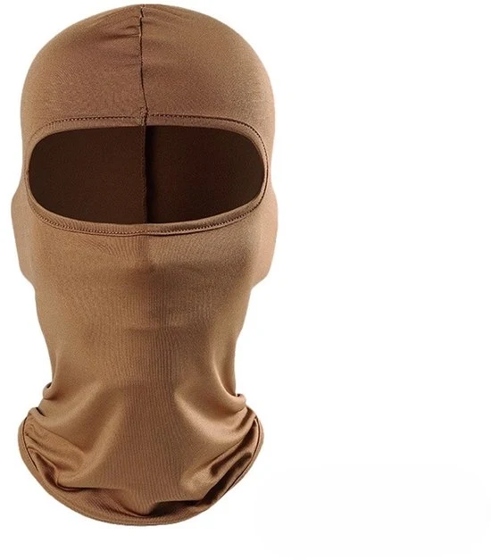 Due pezzi di maschera per vento per bicicletta, copertura completa di respirazione per il collo sportivo, copertura per motocicletta crema solare per il capo, adatta per l'uso all'aperto in bicicletta - marrone