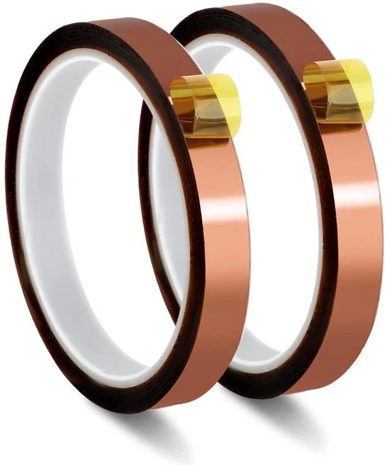 Tape Kapton resistente al calore 12 mm x 33 m per elettronica circuito stampato - Oro