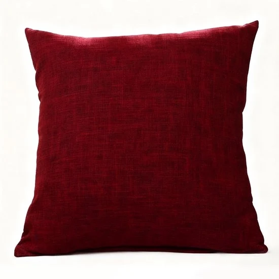 2 pezzi di coprifiocchi decorativi - stile rustico rurale Boho arredamento - fodera di cuscino in lino spesso - fodera quadrata - con cerniera invisibile - adatto a divano letto, ufficio (55x55 cm)