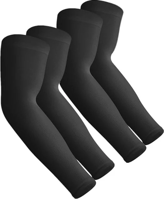 Due paia di guanti da sole compressi - copertura per tatuaggi - guanti da sole per uomo e donna - guanto sportivo - nero