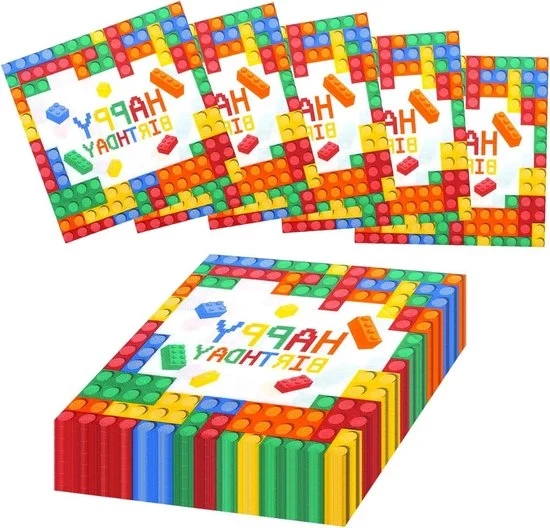 Serviette per compleanni kit - serviette carta per bambini e bambine - decorazione per festa decorazione per tavola - 48 pezzi serviette carta